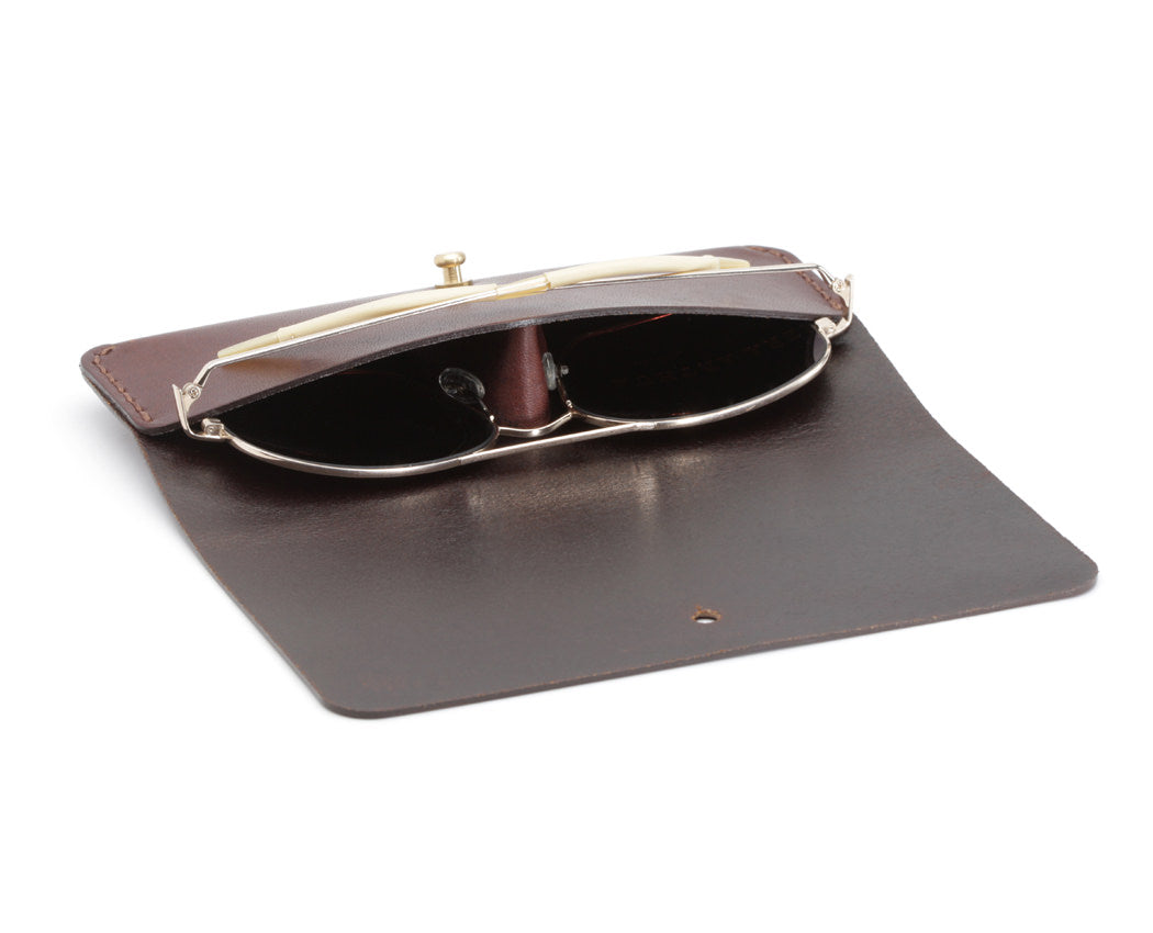 brown leather case for eyewear