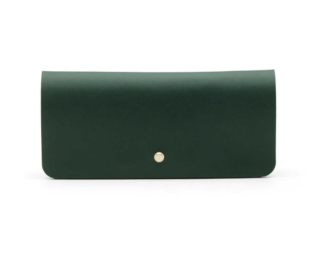 green leather optical case