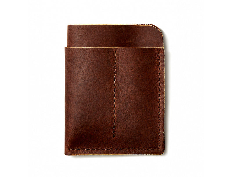 brown leather pocket case with sunglass and pen holder