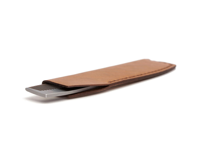 leather case for pocket comb