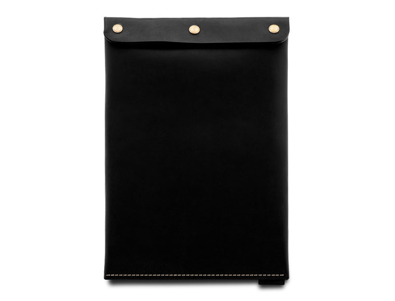 black leather folio