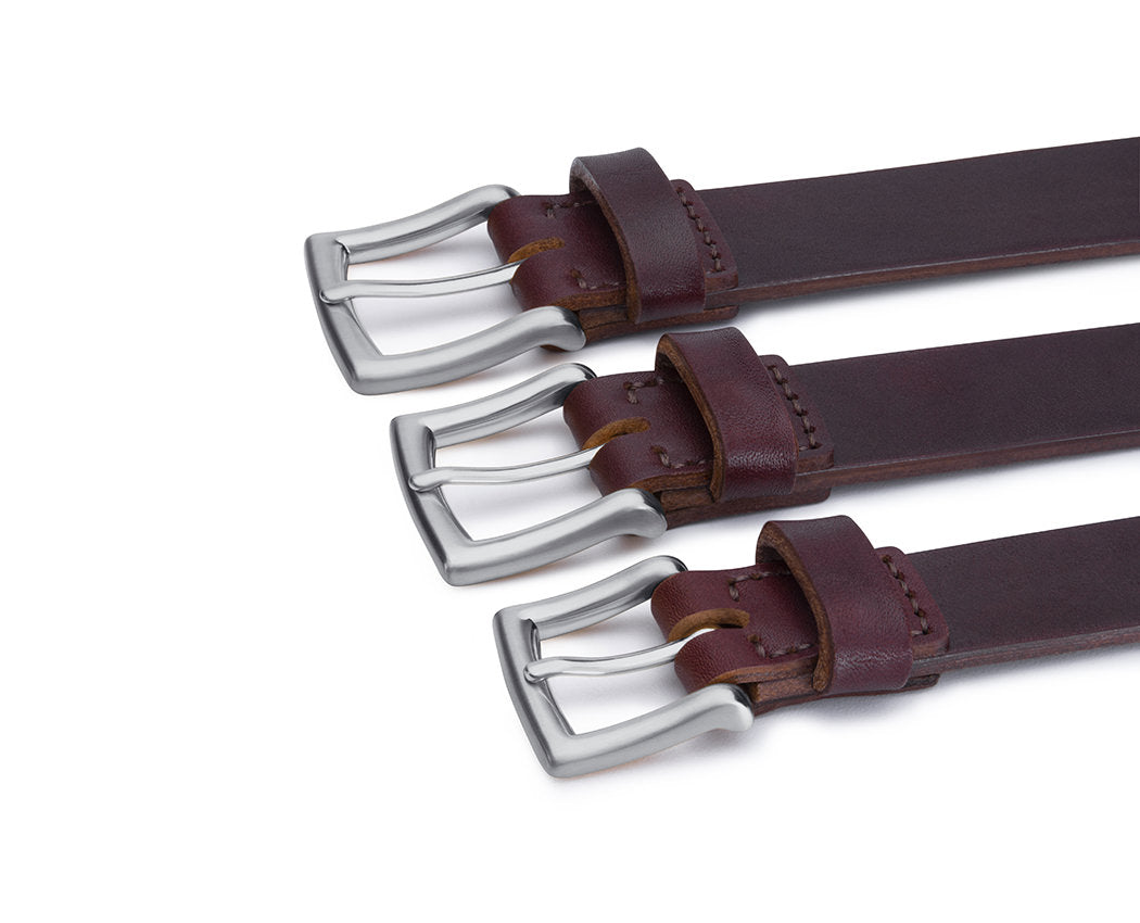 30 mm medium brown full grain leather belts