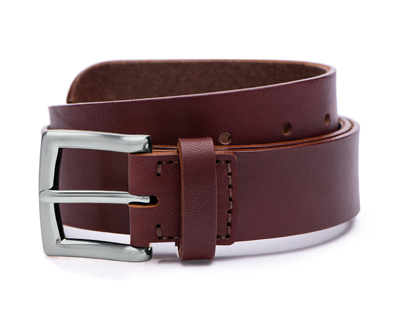 reddish brown wide mens leather belt