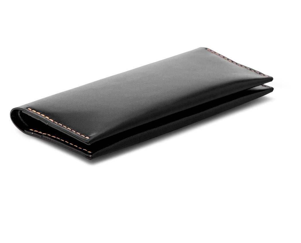 oversized black leather wallet