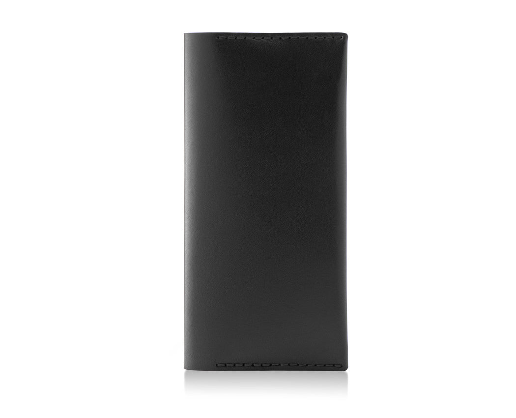 large black sleek leather wallet