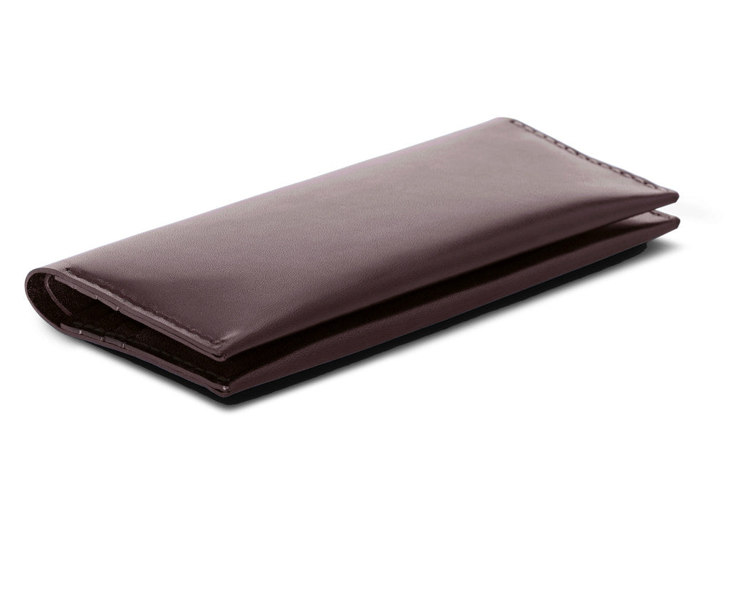 dark brown mens large leather checkbook wallet