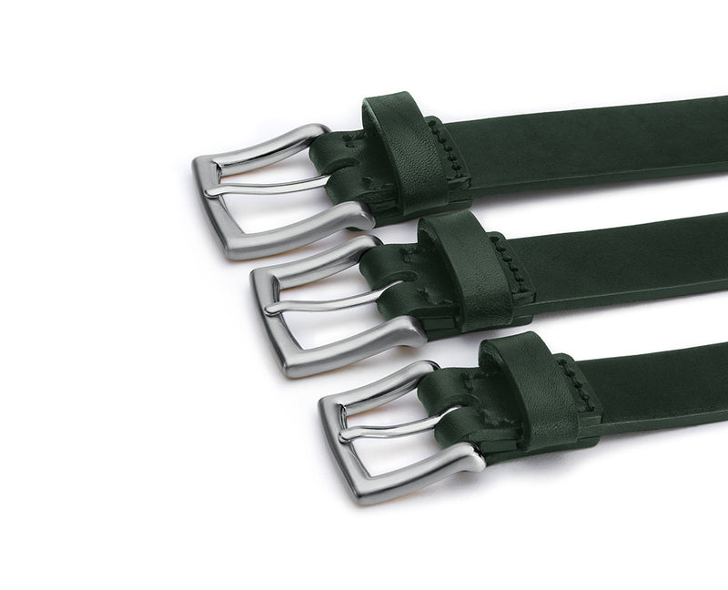 mens green leather belts