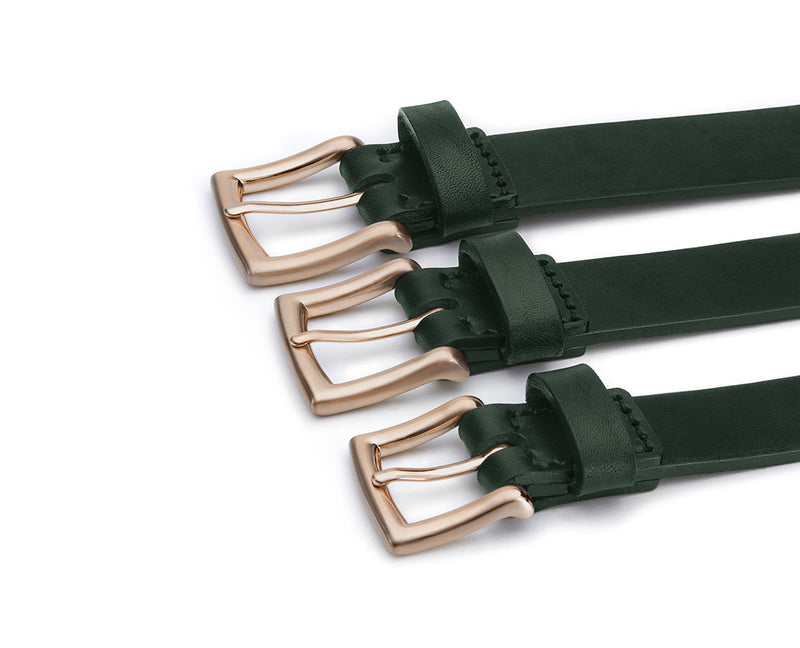 wide green mens leather belt