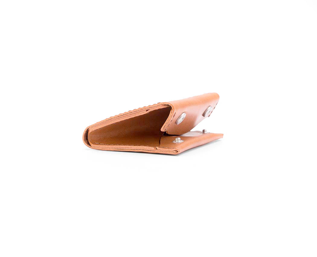 tan leather folding wallet