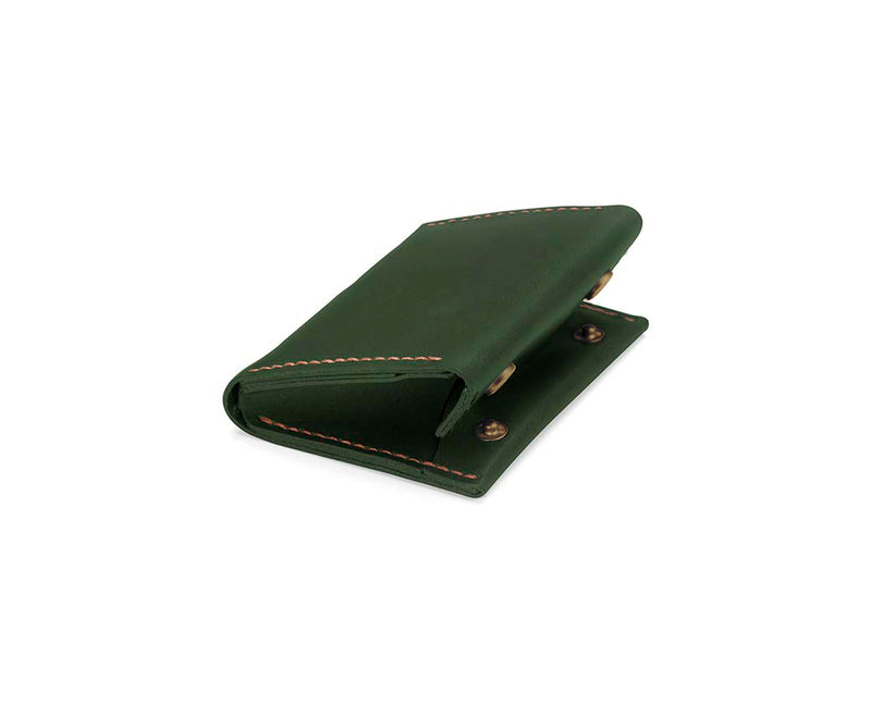 green leather multipurpose wallet