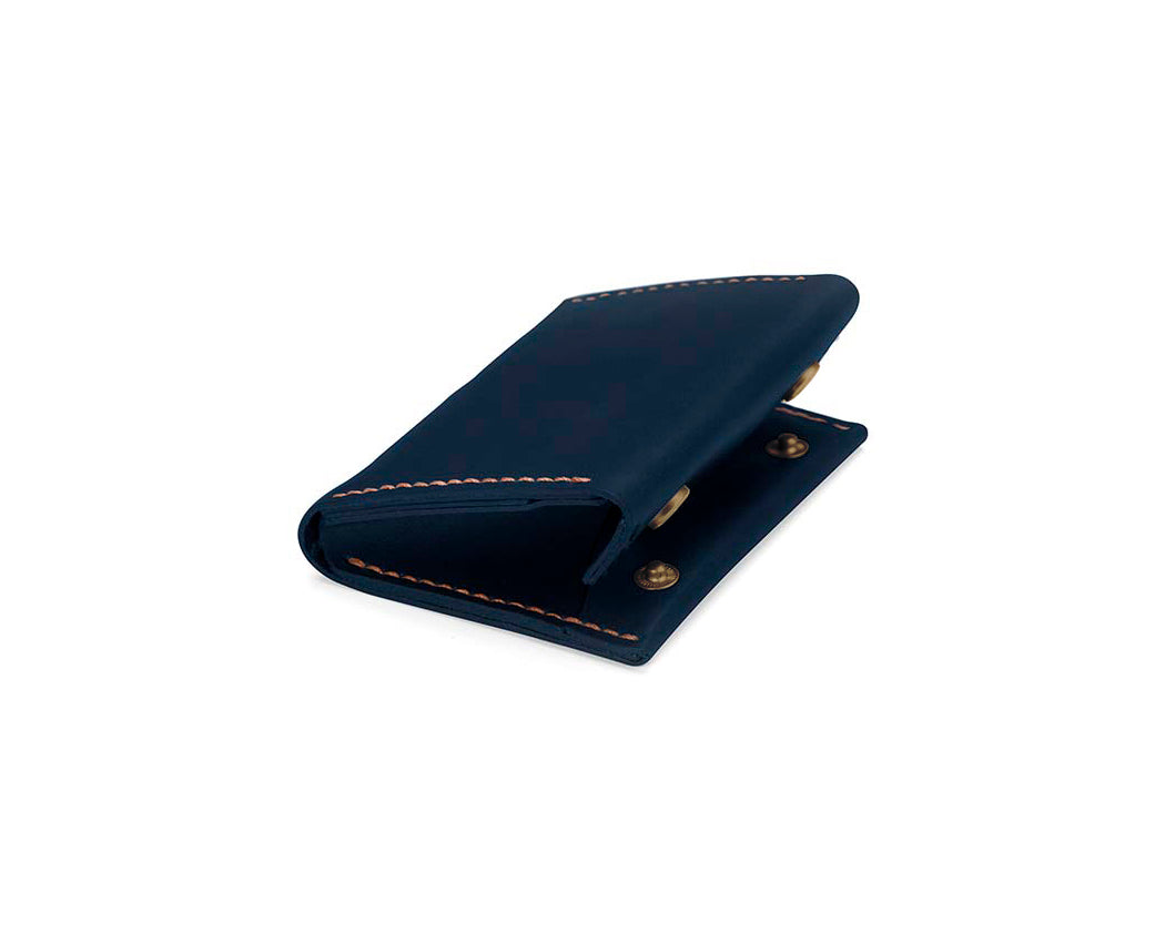 navy leather combination wallet