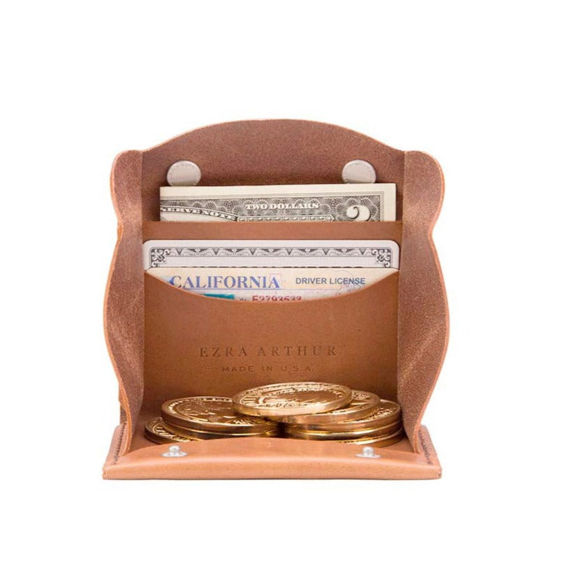 tan leather multi-function wallet