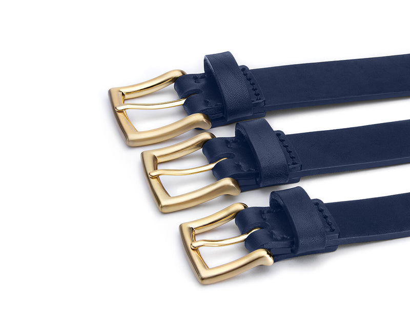 mens blue leather belts
