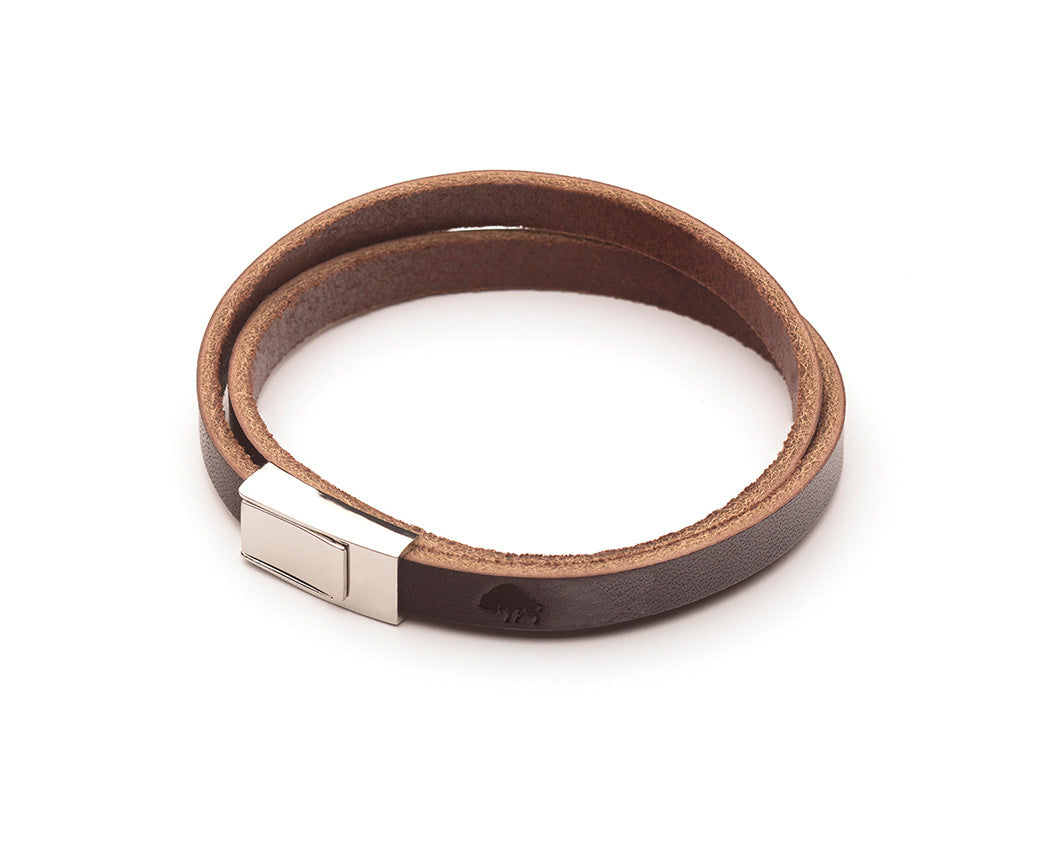 deep brown leather bracelet