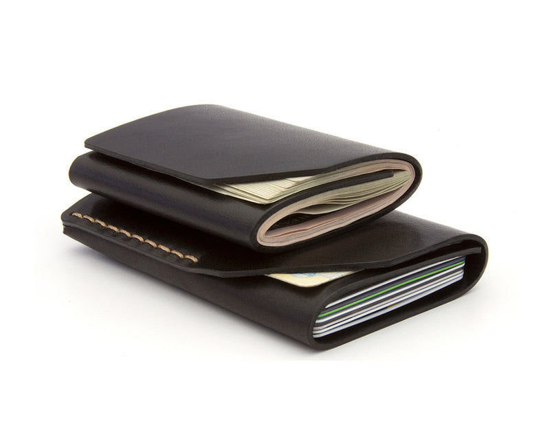 2 black leather wallets