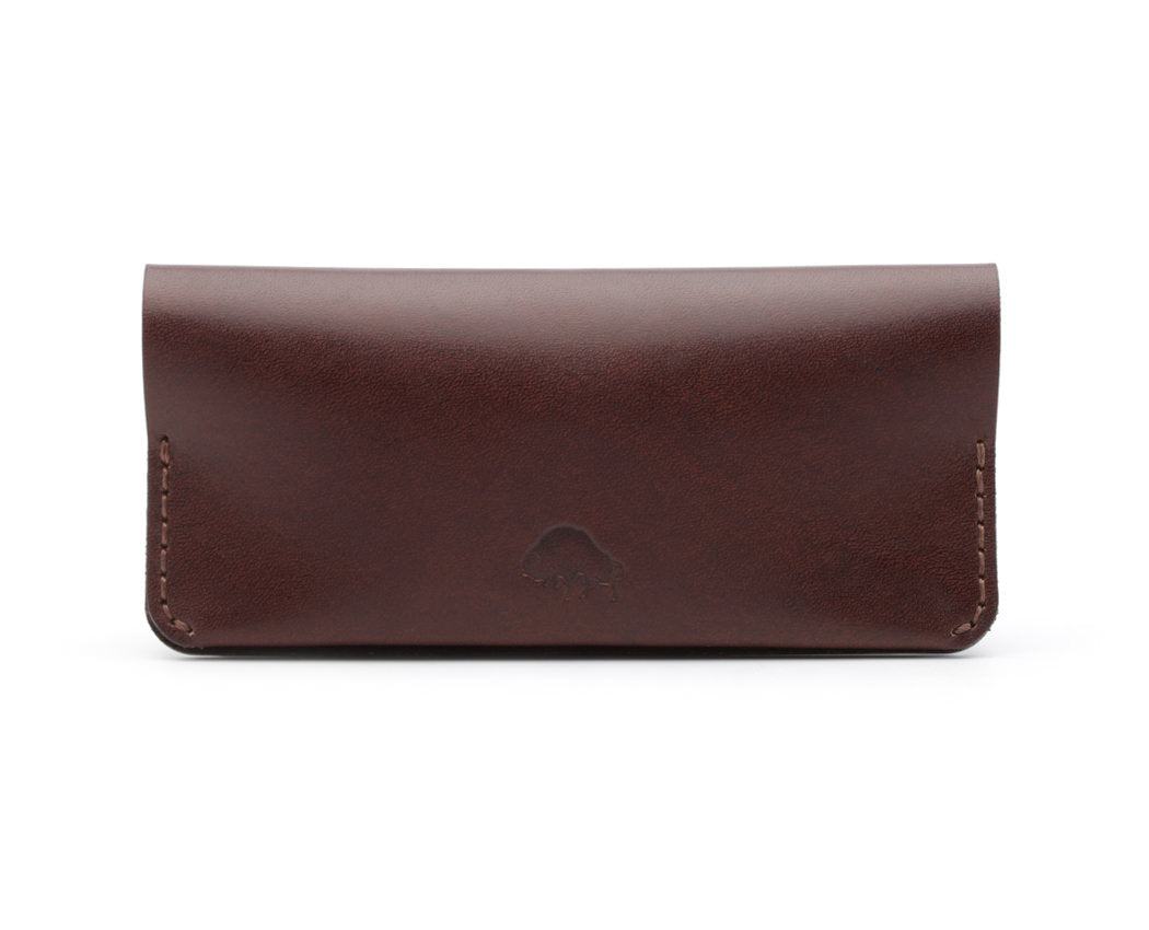 brown leather optical case