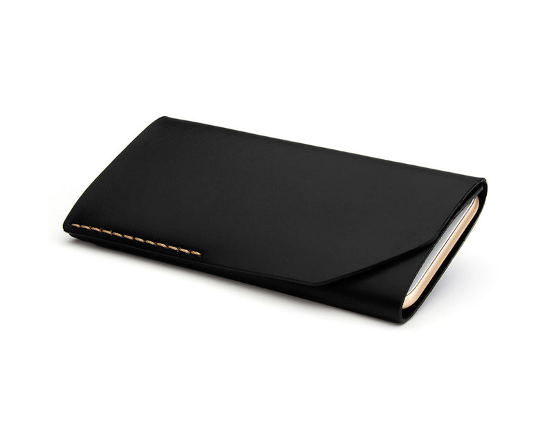 black leather iphone wallet