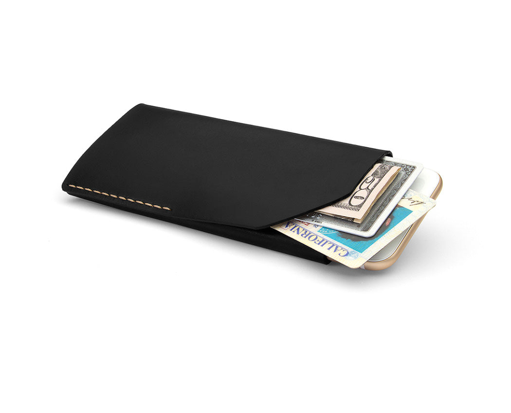 black combination smart phone wallet