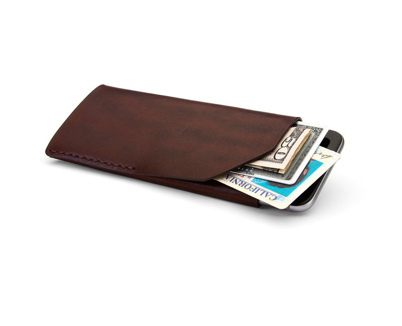 brown combination wallet