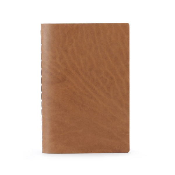tan full grain leather notebook