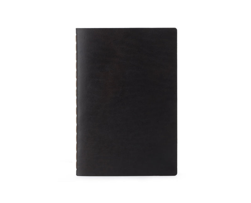 black Horween full grain leather notebook