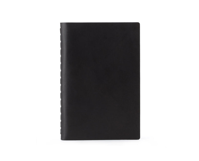 black Horween leather notebook