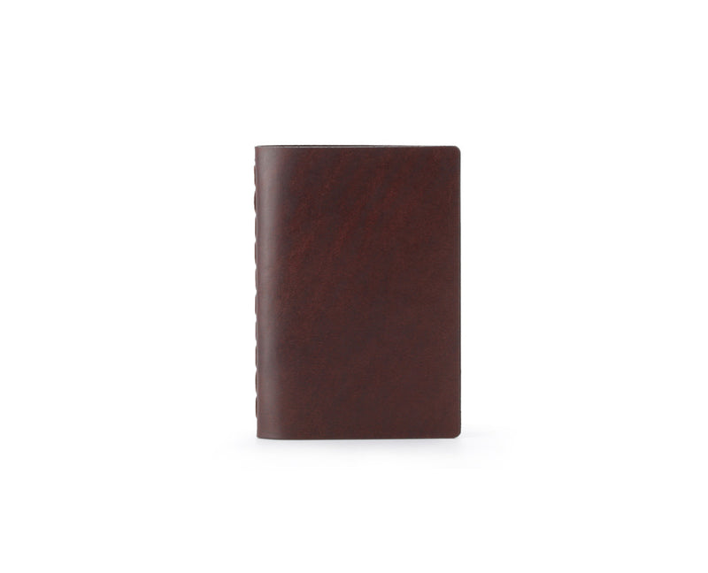 red brown small leather notebook