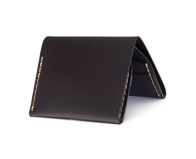 black leather bifold wallet