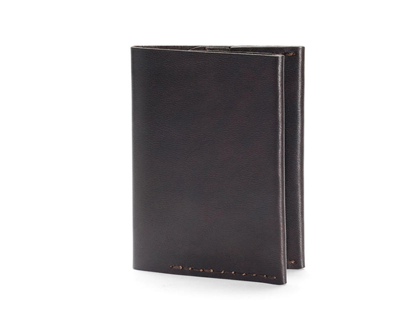dark brown bifold wallet